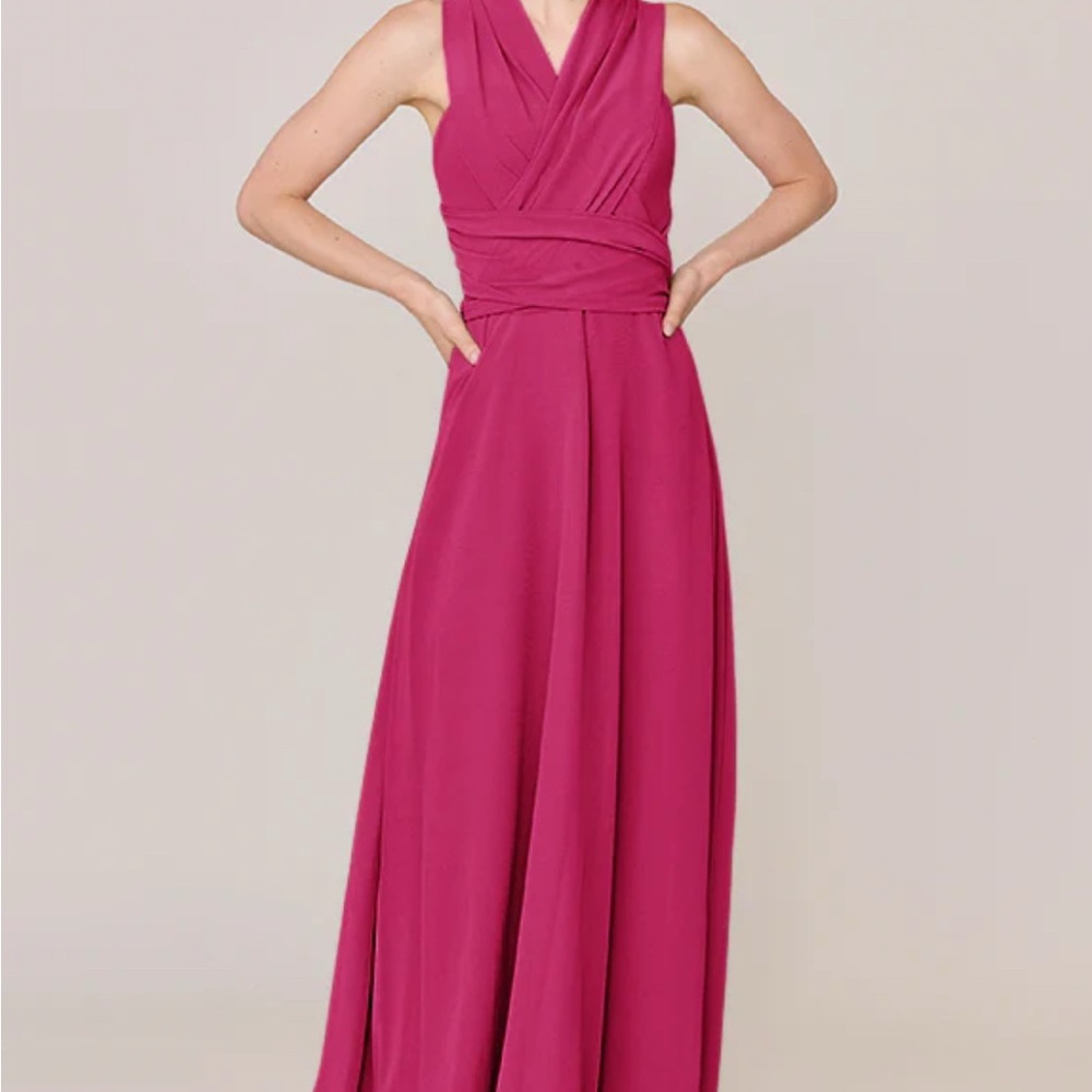 Revelry Bridesmaids Dress in Hot Pink